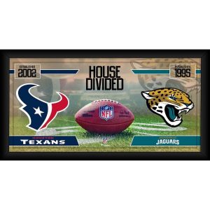 Houston Texans vs. Jacksonville Jaguars 10″ x 20″ House Divided Football Collage
