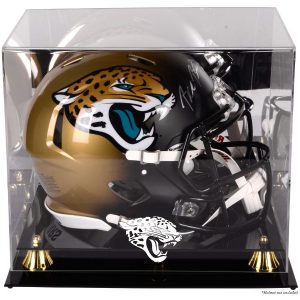 Jacksonville Jaguars Golden Classic Helmet Display Case with Mirror Back