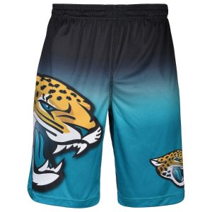 Men’s Jacksonville Jaguars Black Gradient Big Logo Training Shorts