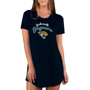 Jacksonville Jaguars Concepts Sport Women’s Marathon Knit Nightshirt – Black